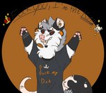 anthro arm_tattoo clothing humor male piercing profanity shirt solo t-shirt tattoo topwear possumgod ryder_the_pirate_(possumgod) american_opossum mammal marsupial alpha_channel half-length_portrait portrait sketch