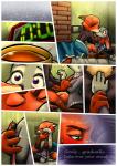 2018 anthro canid canine clothed clothing comic dialogue disney english_text female fox fur green_eyes hi_res judy_hopps lagomorph leporid mammal nick_wilde peanut.k purple_eyes rabbit red_fox simple_background text true_fox zootopia