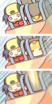 :3 :> amusement_ride blue_hair clothing fast hair hat headgear headwear male motion_blur motion_blur_trail parallel_speed_lines roller_coaster speed_lines zoom_lines rairai-no26-chu nintendo pokemon ethan_(pokemon) generation_1_pokemon human mammal pokemon_(species) raichu rodent 1:2 2013 comic