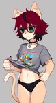 5_fingers anthro astrological_symbol astronomical_symbol black_clothing black_panties black_underwear blue_eyes choker clothing eyewear female female_anthro fingers fur fur_tuft glasses graphic_tee grey_background grey_clothing grey_shirt grey_t-shirt grey_topwear hair inner_ear_fluff jewelry jupiter_symbol kemono multicolored_body navel necklace panties planet_symbol print_clothing print_shirt print_t-shirt print_topwear pupils red_hair shirt simple_background solo symbol symbol-shaped_pupils t-shirt tan_body tan_fur text text_on_clothing text_on_shirt text_on_t-shirt text_on_topwear topwear tuft underwear unusual_eyes unusual_pupils wearing_glasses white_body white_fur yoako bootleg classic_sonic_(universe) harry_potter_obama sega sonic_the_hedgehog_(series) aeiou_(yoako) classic_sonic sonic_the_hedgehog domestic_cat felid feline felis mammal digital_drawing_(artwork) digital_media_(artwork) english_text hi_res