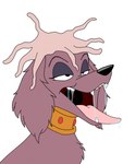 ahegao bodily_fluids female feral looking_pleasured open_mouth saliva solo candithewildpiggy an_american_tail don_bluth madame_mousey canid canine mammal 3:4 hi_res