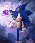 5_fingers anthro chaos_emerald clothing fingers fist gem gloves green_eyes handwear male quills_(anatomy) smile smirk solo white_clothing white_gloves white_handwear sheylog sega sonic_the_hedgehog_(series) sonic_the_hedgehog eulipotyphlan hedgehog mammal hi_res