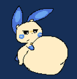 ambiguous_feral ambiguous_gender ambiguous_pred ambiguous_prey belly big_belly big_ears black_nose black_sclera blinking bloated blue_body blue_ears blue_fur blue_hands blue_tail cheek_spots closed_frown dot_nose eyes_closed featureless_feet featureless_hands feet feral feral_pred frown fully_inside fur half-closed_eyes hand_on_belly hand_on_own_belly huge_belly long_ears looking_at_belly looking_at_own_belly looking_at_self looking_down looking_down_at_belly looking_down_at_self monotone_belly mouth_closed multicolored_body multicolored_fur narrowed_eyes same_size_vore semi-anthro short_loop short_tail simple_background soft_vore solo standing strained stretchy_bulge struggling struggling_prey tail tan_arms tan_belly tan_body tan_face tan_feet tan_fur tan_legs three-quarter_view transparent_background two_tone_arms two_tone_body two_tone_fur unimpressed unseen_prey vore white_eyes wide_hips meatcanister nintendo pokemon generation_3_pokemon mammal minun pokemon_(species) rodent 2026 2d_animation alpha_channel animated digital_media_(artwork) english_description frame_by_frame full-length_portrait loop pixel_(artwork) pixel_animation portrait