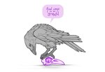 ambiguous_gender beak bone bonesaw dialogue feathered_wings feathers feral plant simple_background skull solo speech_bubble tail tail_feathers text tree white_background wings skullbird avian bird picid 2019 digital_media_(artwork) english_text hi_res