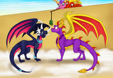 all_fours black_body black_scales blue_eyes blush cloud female feral fishing_net green_eyes group holidays horn jewelry male milestone multi_horn necklace net pink_body pink_scales purple_body purple_eyes purple_scales red_body red_eyes red_scales scales smile tail wall_(structure) wings seeraphine activision christmas mythology spyro_the_dragon cynder ember_(spyro) flame_(spyro) spyro dragon mythological_creature mythological_scalie scalie 2021 digital_drawing_(artwork) digital_media_(artwork)