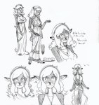 anthro big_breasts blonde_hair breasts clothed clothing dress female greek greek_clothing hair hooves leaf long_dress solo wavy_hair efradraws northwind_(efradraws) elafi_(efradraws) deer mammal absurd_res graphite_(artwork) hi_res model_sheet monochrome sketch traditional_media_(artwork)