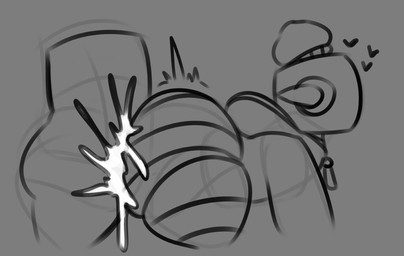 beanie big_butt bodily_fluids butt clothed clothing cum cum_inside dialogue disembodied doggystyle ejaculation electronics excessive_cum excessive_genital_fluids for_a_head from_behind_position genital_fluids hat headgear headwear heart_symbol hoodie leaking_cum machine male male/male partially_clothed screen screen_face sex side_view television text thick_thighs topwear henrique_rick anonymous g-star humanoid object_head robot robot_humanoid screen_head tv_head english_text hi_res sketch