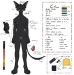 andromorph anthro asexual_pride_colors backpack big_clitoris black_body black_fur black_tail cheek_tuft clitoris ear_piercing facial_piercing facial_tuft front_view fur gauged_ear genitals head_tuft humanoid_genitalia humanoid_pussy intersex keychain lgbt_pride looking_at_viewer mastectomy_scar mouth_closed nipples nonbinary_pride_colors nose_piercing nose_ring nude nude_andromorph nude_anthro nude_intersex piercing polysexual_pride_colors pride_colors pussy ring_piercing scar septum_piercing septum_ring simple_background sketchbook solo standing tail tuft white_background lionfloof felid mammal hi_res model_sheet nonbinary_(lore)