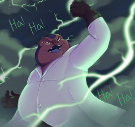 4_eyes 4_fingers black_clothing black_gloves black_handwear blue_mouth blue_tongue clothed clothing coat electricity evil_laugh fingers fist gloves green_lighting handwear lab_coat laugh lightning mad_scientist male multi_eye obese obese_male open_mouth open_smile overweight overweight_male purple_body purple_skin raised_fist raised_hand smile smoke solo tongue topwear yellow_sclera pidge-gone disney lilo_and_stitch jumba_jookiba alien alien_humanoid humanoid kweltikwan hi_res