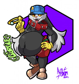 anthro belly big_belly clothing collar digestion digestion_noises fangs footwear fur gloves half-closed_eyes hand_on_hip handwear hat headgear headwear male narrowed_eyes navel ring shoes short soft_vore solo sound_effects standing teeth text tongue tongue_out vore awoogasm bandai_namco klonoa_(series) klonoa domestic_cat felid feline felis mammal 2021 hi_res signature