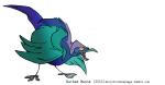 2015 4_toes ambiguous_gender anisodactyl avian avian_feet beak bent_over biped bird blue_body blue_feathers blue_tail digital_drawing_(artwork) digital_media_(artwork) feathered_wings feathers feet feral full-length_portrait green_body green_feathers green_wings grey_beak jamminbison multicolored_body multicolored_feathers open_beak open_mouth oscine passerine pink_tongue portrait purple_body purple_feathers purple_glossy_starling side_view simple_background solo standing starling_(bird) tail tail_feathers text toes tongue toony url white_background wide_eyed winged_arms wings yelling yellow_sclera