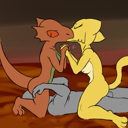anthro anthro_on_anthro anthro_penetrated balls bisexual breasts cunnilingus eyes_closed faceless_character faceless_human faceless_male facesitting female female/female female_penetrated ffm ffm_threesome genitals group group_sex hand_holding hand_on_leg hand_on_thigh human_on_anthro human_penetrating human_penetrating_anthro interspecies kiss_on_lips kissing kneeling lying male male/female male_on_anthro male_penetrating male_penetrating_female nipples nude on_back oral penetration sex side_view sitting_on_another spread_legs spreading straddling threesome triangle_position trio vaginal fourball bethesda_game_studios microsoft oblivion prequel_adventure the_elder_scrolls katia_managan quill-weave argonian felid human khajiit mammal scalie 1:1 digital_media_(artwork) unavailable_at_source
