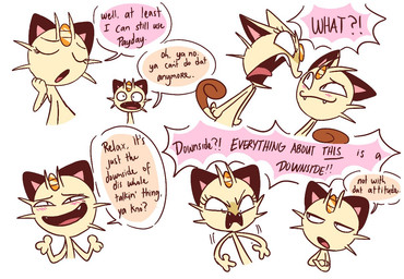 amused angry dialogue duo eyelashes female feral forehead_coin haughty_look male talking_feral text whiskers emositecc nintendo pokemon team_rocket meowth_(team_rocket) meowzie felid feline generation_1_pokemon mammal meowth pokemon_(species) comic english_text