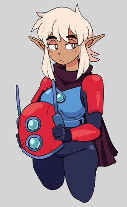 5_fingers armor black_eyebrows brown_body brown_ears brown_skin eyebrows female female_humanoid fingers freckled_face freckles grey_background hair half-closed_eyes headgear helmet holding_armor holding_headgear holding_helmet holding_object holding_with_two_hands humanoid_pointy_ears looking_aside narrowed_eyes not_furry orange_eyes pointy_ears pupils simple_background solo tan_hair white_pupils white_sclera genocityzone risk_of_rain autumn_(genocityzone) huntress_(risk_of_rain) elf humanoid 2024 digital_media_(artwork) hi_res