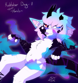 andromorph anthro disembodied_hand ghost_hand hand_on_belly hand_on_head hands_all_over intersex solo touching_thigh freak_magic1369 kinktober kinktober_2025 magic_(freak_magic1369) domestic_cat felid feline felis hybrid mammal reptile scalie wither_beast 2025 absurd_res digital_media_(artwork) hi_res adult_(lore) nonbinary_(lore)