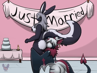 anal anthro breasts butt cake candle dessert duo female femboy food furniture kiss_on_anus kiss_on_butt kissing male male/female male_rimming male_rimming_female married_couple nipples oral pink_wall rimming rimming_female sex sign table tail text wedding wedding_cake cinnybun skunky_the_hybrid verihlai bat hybrid lagomorph leporid mammal mephitid rabbit skunk 4:3 absurd_res english_text hi_res