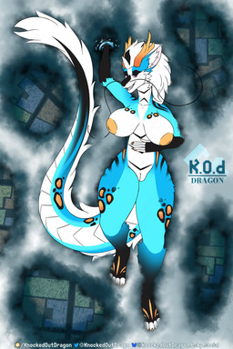 anthro big_breasts big_nipples blue_body breasts city city_background cloud colored_nails curvy_figure digitigrade fangs female fur hair hand_on_belly high-angle_view inverted_nipples logo long_hair long_tail looking_at_viewer lying macro markings nails nipples on_back open_mouth orange_nails orange_nipples orange_spots purple_eyes raincloud raised_arm scales smile smug smug_grin solo spots tail tail_fur teeth thick_tail thick_thighs whiskers white_body white_fur white_hair white_scales knockedoutdragon mythology elana_(phoenix777) dragon eastern_dragon mythological_creature mythological_scalie scalie 2:3 artist_logo hi_res watermark