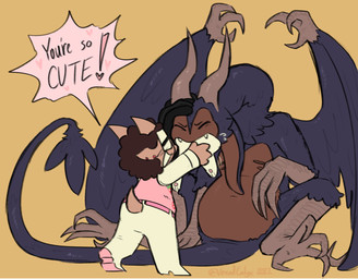 ambiguous_gender anthro assisted_vore avian_feet belly bite blue_body bodily_fluids claws clothed clothing curly_hair dreadlocks drooling duo ear_piercing ear_ring eyewear fangs feathered_wings feathers feeding finger_claws forced fur glasses group hair horn larger_pred long_ears long_hair long_horn long_neck long_tail male male_pred multicolored_body nipples nude open_mouth piercing pointy_ears puffed_cheeks questionable_consent ring_piercing saliva sharp_teeth short_horn short_tail simple_background sitting size_difference small_horn smile stuffing tail teeth text toe_claws trio unwilling_pred unwilling_prey vore willing_pred wing_claws winged_arms wings vexedcalyx mythology coolwalker cubathan animal_humanoid chimera demon humanoid imp mammal mythological_creature unknown_species colored digital_drawing_(artwork) digital_media_(artwork) english_text hi_res sequence