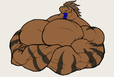 anthro big_muscles big_pecs crossed_arms huge_muscles huge_pecs hyper hyper_muscles hyper_pecs male muscular muscular_male pecs simple_background small_head smile smirk solo tiny_head tyr_remora tyr_(twitch) dinosaur dromaeosaurid prehistoric_species reptile saurischian scalie theropod