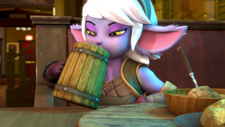 alcohol beverage breasts clothing condom female food hair humanoid_pointy_ears inside looking_at_viewer pointy_ears purple_body sexual_barrier_device short_stack smile smirk solo teasing teasing_viewer teeth topwear unused_condom vest white_hair wrapped_condom yellow_eyes coot27 league_of_legends riot_games tencent tristana_(lol) humanoid yordle 16:9 2024 3d_(artwork) 3d_animation animated digital_media_(artwork) hi_res short_playtime sound source_filmmaker_(artwork) voice_acted webm widescreen