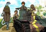 armored_vehicle camo clothing group imperial_japan japan japanese_uniform male military_uniform tank type_97_chi-ha uniform vehicle weapon world_war_2 unknown_artist human humanoid mammal scalie