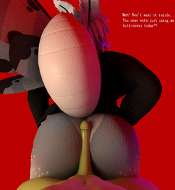 abs ambiguous_gender antennae_(anatomy) anthro arthropod_abdomen back_wings big_butt black_clothing black_shirt black_topwear blue_wings butt butt_focus butt_heart clothed clothing dialogue duo first_person_view fluffy fur genitals grey_body grey_fur hair hand_print hot_dogging human_on_anthro interspecies light male male/ambiguous male_human markings partially_clothed penis question_mark red_background sex shirt simple_background spots text topwear white_hair wing_markings wings syn-blue anon keen_la_lune_(syntaxblue) arthropod human insect lepidopteran mammal moth 2025 3d_(artwork) digital_media_(artwork) english_text lighting male_(lore)