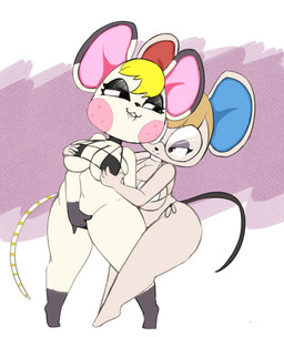 abstract_background anthro bedroom_eyes big_breasts big_glasses bite biting_lip biting_own_lip blonde_hair blue_ears blush blush_stickers bottomless bra breast_grab breasts buckteeth clothed clothing covering covering_crotch covering_self duo eye_contact eyeshadow eyewear female female/female fur glasses groping_from_behind hair hand_on_breast looking_at_another looking_at_partner makeup masturbation multicolored_ears narrowed_eyes panties pink_ears red_ears round_glasses seductive self_bite smile tan_body tan_fur teeth underwear vaginal vaginal_masturbation white_body white_fur wide_hipped_female wide_hips vono animal_crossing nintendo bella_(animal_crossing) petri_(animal_crossing) house_mouse mammal mouse murid murine rodent