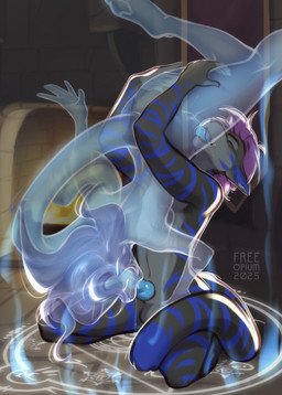 anthro anthro_on_anthro anthro_penetrated anthro_penetrating anthro_penetrating_anthro balls biped breasts butt countershade_torso countershading cunnilingus duo erection feet female female_penetrated fingers fur genitals hair inside kneeling male male/female male_penetrating male_penetrating_female navel nude nude_anthro nude_female nude_male oral penetration penis penis_in_mouth sex stripes tail toes tongue vaginal vulva free-opium raven_darkfur domestic_cat felid feline felis ghost mammal spirit 2025 digital_drawing_(artwork) digital_media_(artwork) hi_res