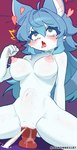 abdominal_bulge ahegao anthro areola big_breasts biped blue_body blue_eyes blue_hair blush bodily_fluids breasts cheek_tuft chest_tuft clitoris cute_fangs dildo dildo_in_pussy dildo_insertion ejaculation eye_roll eyebrow_through_hair eyebrows eyelashes eyelashes_through_hair facial_tuft fangs female female_anthro female_orgasm fixed_dildo fixed_toy genital_fluids genitals glistening glistening_body glistening_breasts gradient_background hair heart_pupils heart_symbol lactating long_hair looking_pleasured masturbation milk navel nipples nude orgasm_face penetration pink_areola pink_nipples pink_nose pussy pussy_ejaculation pussy_ejaculation_while_penetrated saliva sex_toy sex_toy_in_pussy sex_toy_insertion simple_background solo spread_legs spreading sweat tears teeth thick_eyelashes tongue tongue_out translucent translucent_hair tuft twitter_handle vaginal vaginal_fluids vaginal_masturbation vaginal_penetration white_body nononn03187 domestic_cat felid feline felis mammal 2025 digital_media_(artwork) hi_res