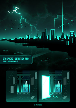 city electricity lightning portal raining street_lamp text zero_pictured rem_phase 2025 absurd_res comic digital_media_(artwork) english_text hi_res