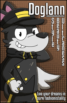 anthro black_body black_bottomwear black_cape black_clothing black_fur black_hat black_headwear black_pants black_topwear bottomwear brown_background cape clothed clothed_anthro clothed_male clothing digit_ring finger_ring fur hat headgear headwear jewelry looking_at_viewer male narrowed_eyes pants pattern_background simple_background smile solo tail tail_motion teeth text topwear white_body white_fur zandermanith canid canine canis mammal wolf 2d_animation animated digital_media_(artwork) english_text hi_res pixel_(artwork) pixel_animation