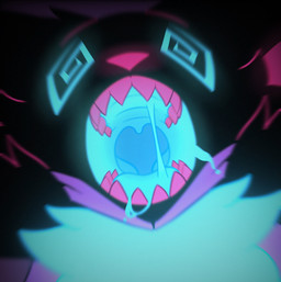 ambiguous_gender ambiguous_pred anthro anthro_pred black_body black_fur bodily_fluids bright_colors first_person_view fur glowing glowing_mouth imminent_oral_vore imminent_vore motion_blur mouth_focus mouth_shot open_mouth prey_pov saliva saliva_string sharp_teeth solo spiral spiral_eyes teeth jaybat11 hallow_(jaybat11) ghost mammal spirit 2024 digital_drawing_(artwork) digital_media_(artwork) english_description hi_res
