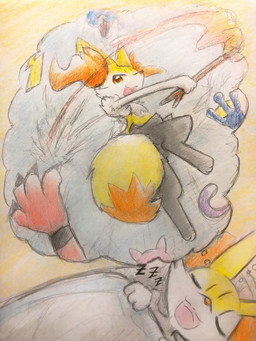 action_pose ambiguous_anthro ambiguous_gender anthro big_tail biped dipstick_tail dream elemental_manipulation eyes_closed fire fire_manipulation group holding_object holding_stick looking_at_viewer low-angle_view markings midair open_:3 open_mouth open_smile pose side_view simple_background sleeping smile snout solo_focus sound_effects stick tail tail_markings thought_bubble tongue vowelless vowelless_sound_effect zzz eiroru nintendo pokemon braixen canid generation_1_pokemon generation_6_pokemon generation_7_pokemon greninja incineroar legendary_pokemon mammal mew_(pokemon) mewtwo pikachu pokemon_(species) 2018 3:4 colored_pencil_(artwork) colored_sketch full-length_portrait graphite_(artwork) hi_res japanese_description portrait sketch traditional_media_(artwork) translated_description