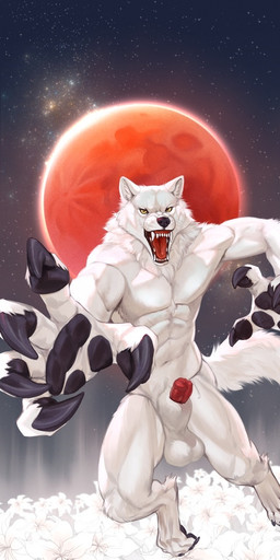 4_toes 5_fingers abs action_pose angry animal_genitalia animal_penis anthro arms_outstretched attack attacking_viewer balls becoming_erect big_balls big_sheath biped black_claws black_lips black_nose black_pawpads blurred_background bodily_fluids canine_genitalia canine_penis claws curled_fingers depth_of_field digitigrade ears_back ejaculation fangs feet finger_claws fingers flower fluffy fluffy_tail full_moon fur genital_fluids genitals half-erect inner_ear_fluff leaking_precum lips lipsticking male mane moon muscular muscular_anthro muscular_male navel neck_tuft night nude nude_anthro nude_male open_mouth outside pawpads paws pecs penis pivoted_ears plant pose precum reaching_towards_viewer red_moon red_penis sharp_teeth sheath sky snout solo star starry_sky tail teeth toe_claws toes tongue tuft whiskers white_body white_fur yellow_eyes zephyxus mythology wolf's_rain kiba_(wolf's_rain) canid canine mammal mythological_canine mythological_creature werecanid werecanine werecreature werewolf 2025 shaded