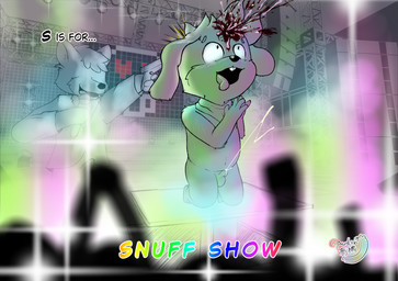 anthro blissful_mouth blood bodily_fluids brain_damage brain_matter camera child_murder consensual_snuff corpse crowd cum cumshot death ejaculation electronics euphoria faceless_character genital_fluids gore gore_focus group gun kerchief killing male male/male microphone overjoyed public ranged_weapon recording_video shot_in_head show snuff stage stage_lights text tongue tongue_out weapon willing_death willing_snuff young austin_takahashi kinktober_2025 benny_(austintakahashi) canid canine fox lagomorph mammal 2025 absurd_res hi_res monochrome sketch story story_in_description