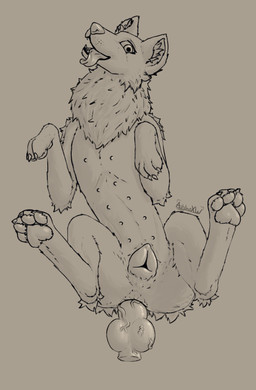 anal anal_penetration animal_genitalia animal_penis animal_vulva brown_background claws disembodied_penis female feral fluffy fur genitals knot looking_at_viewer lying messy_fur multi_nipple neck_tuft nipples nude on_back pawpads paws penetration penis sex simple_background smile smiling_at_viewer solo teeth toe_claws tongue tongue_out tuf tuft vulva tami_wolx tami_wolf canid canine canis mammal wolf 2024 absurd_res digital_media_(artwork) hi_res monochrome shaded simple_shading watermark
