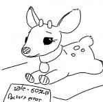 anthro black_and_white deer disney doll fan_character female mammal monochrome pack_street sign solo text the_weaver velvet_roe_(weaver) zootopia