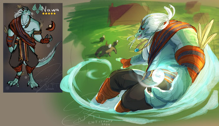 big_muscles big_pecs blurred_background clothing feathers grass_field hair horn long_hair magic male muscular muscular_male nawa_(entitropy) nipples pecs red_clothing whiskers white_hair yellow_eyes entitropy genshin_impact mihoyo mythology philippine_mythology bakunawa dragon hilichurl mitachurl mythological_creature mythological_scalie scalie absurd_res hi_res