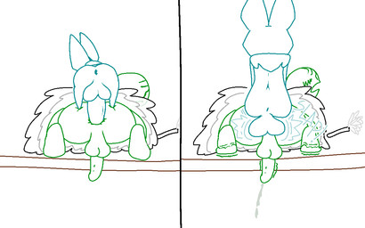 anal anthro anus backsack balls big_penis butt duo genitals larger_sub male male/male penis sex size_difference submissive anonymous_artist cartoon_network mao_mao:_heroes_of_pure_heart anon eugene_(mao_mao) bat mammal 16:10 widescreen