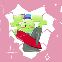 black_clothing black_legwear black_tights blue_clothing blue_dress blush blush_stickers clothing convenient_censorship dot_eyes dress eyelashes female gem green_body green_skin hat headgear headwear holding_object legwear not_furry one_eye_closed pink_background presenting ruby_(gem) silhouette simple_background simple_eyes smile solo spread_legs spreading tights wink unknown_artist mario_bros nintendo paper_mario mimi_(paper_mario) humanoid 1:1 hi_res
