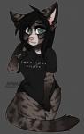 anthro clothed clothing felid female fur hair honesty_(artist) looking_at_viewer mammal slightly_chubby smile solo twenty_one_pilots wide_hips