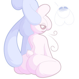 ambiguous/ambiguous ambiguous_gender anthro arched_back bedroom_eyes big_butt black_sclera blue_body blue_fur blue_tail breath bubble_butt butt convenient_censorship drooping_ears duo eyelashes featureless_ears featureless_feet featureless_hands feet fur hand_on_head kneeling long_tail looking_at_viewer monotone_body monotone_fur narrowed_eyes nude nude_ambiguous open_mouth pink_body pink_fur pink_tail pupils seductive short_tail side_view sigh simple_background standing tail three-quarter_view white_background white_pupils frackntoaster bunny_maloney bunny_maloney_(character) jean_francois 1:1 2025 cel_shading digital_drawing_(artwork) digital_media_(artwork) hi_res shaded