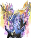 ambiguous_gender antlers art_nouveau blue_eyes feral fur horn looking_at_viewer solo kan419_k nintendo pokemon deer generation_6_pokemon legendary_pokemon mammal pokemon_(species) xerneas xerneas_(active_mode)