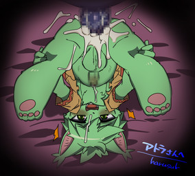 4_toes anal anal_penetration anthro anthro_penetrated balls barefoot bedding bedding_background belly belly_expansion black_nose blush blush_lines bodily_fluids bottomless bottomless_anthro bottomless_male butt censored_genitalia censored_penis chest_tuft clothed clothed_anthro clothed_male clothed_sex clothing cum cum_in_ass cum_in_hair cum_inflation cum_inside cum_on_balls cum_on_butt cum_on_face cum_on_leg cum_while_penetrated destroyed_clothing duo ear_tuft expansion feet fingers fur fur_tuft genital_fluids genitals green_body green_eyes green_fur green_hair green_tuft hair happy hindpaw inflation iris kemono legs_up looking_pleasured male male/male male_anthro male_penetrated male_penetrating male_penetrating_male monotone_body monotone_fur monotone_hair mostly_offscreen_character mostly_offscreen_male open_mouth open_smile pawpads paws penetration penile penile_penetration penis_in_ass pink_inner_ear pink_pawpads pupils red_clothing red_topwear sex shirt shirt_only short_hair small_nose smile solo_focus spread_legs spreading straight_arms straight_legs sweat sweatdrop tan_clothing tan_shirt tan_topwear teeth toes topwear topwear_only tuft white_sclera young young_anthro young_male young_penetrated harusuke outcrosser domestic_cat felid feline felis mammal 2021 censored full-length_portrait mosaic_censorship portrait shaded