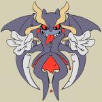 blood bodily_fluids claws male red_eyes sharp_teeth solo teeth tongue tongue_out toony wings ginsengandhoney_(artist) capcom darkstalkers jedah_dohma demon