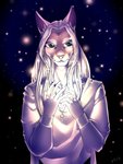 5_fingers anthro blonde_hair fingers green_eyes hair smile solo shadify domestic_cat felid feline felis mammal 2020 3:4 digital_media_(artwork) hi_res