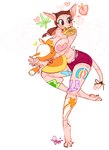 anthro bottomwear breasts clothed clothing female food food_in_mouth hairless heart_symbol pasties pink_body pink_skin plushie simple_background solo standing tail tattoo thick_thighs topless topless_anthro topless_female white_background tamyra domestic_cat felid feline felis hairless_cat mammal 2019 hi_res