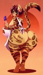 anthro apron big_butt bowl breasts butt clothing container female huge_butt kitchen_spatula kitchen_utensils solo spatula spoon_spatula tools riendonut jasmine_(arizel) domestic_cat felid feline felis mammal 2019 digital_media_(artwork) hi_res