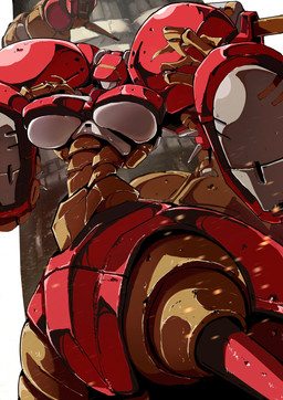 anthro armband armor big_breasts bracelet breasts claws cybernetics female jewelry long_fingers machine red_armband red_armor sannbansenzitya solo spiked_bracelet spikes gunforce_ii irem chi_un-d animal_humanoid arthropod arthropod_humanoid centipede_humanoid cyborg humanoid myriapod myriapod_humanoid hi_res
