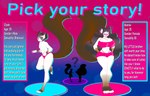 anthro big_breasts big_butt breasts butt dating dating_sim duo female femboy male male/female overweight sibling_rivalry text thick_thighs phos birman_cat colorpoint domestic_cat felid feline felis mammal english_text sibling_(lore)